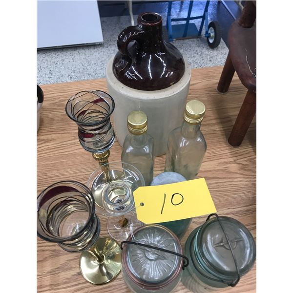 Jug, 2- Glasses and Jar