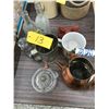 Image 1 : Sifter, Tea Pot and Vinegar Bottles
