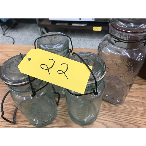 4- Canning Jars and Holder
