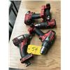 Image 1 : 4- Milwaukee Drills (working but no batteries)