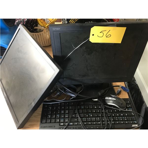 Computer Screens, Keyboard, Mouse