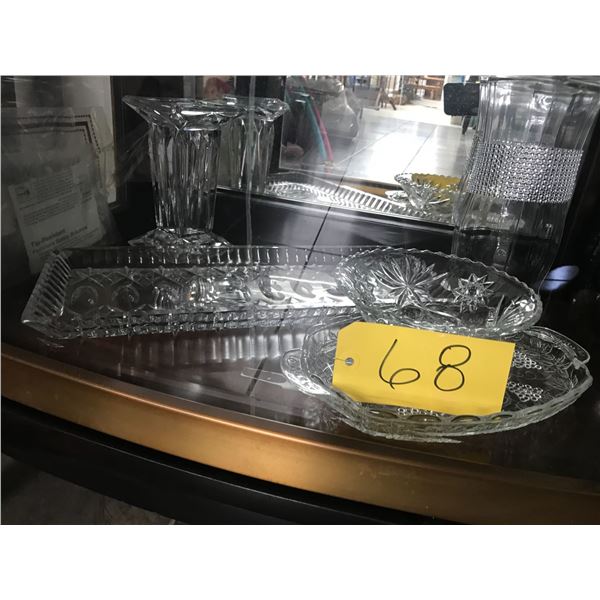Crystal Glassware (Bottom Shelf Left Section of Display Case)