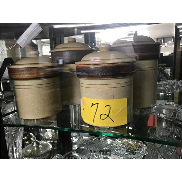 4- Canisters (Top Shelf of Right Side)