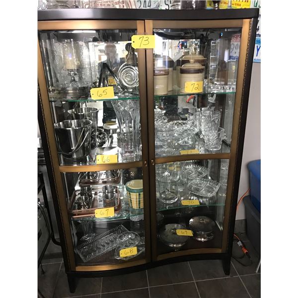 Display Case, Beveled Glass Display 69” T x 46 x 17”