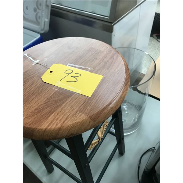 Stool and Large Glass Vase