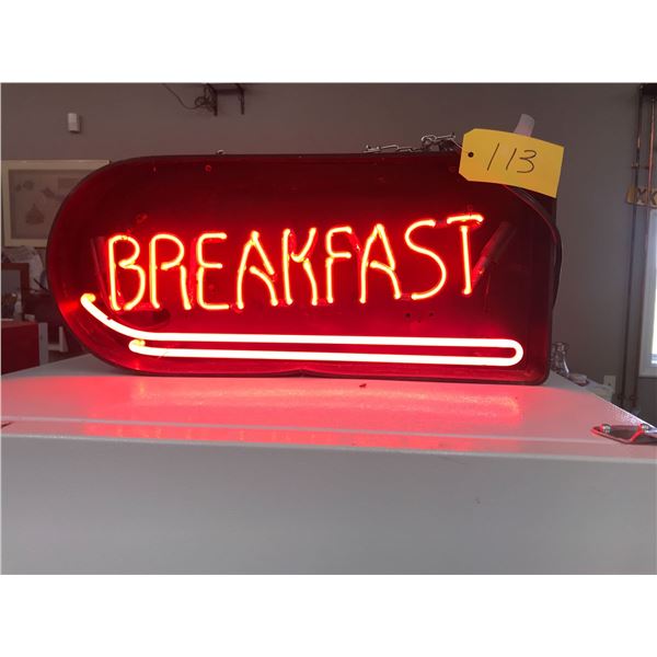 Neon Breakfast Sign (Working)