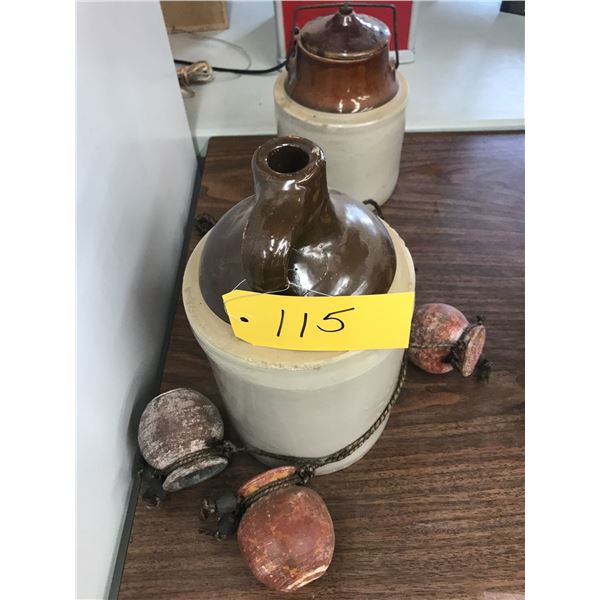 Brown Jug, and String of Jugs