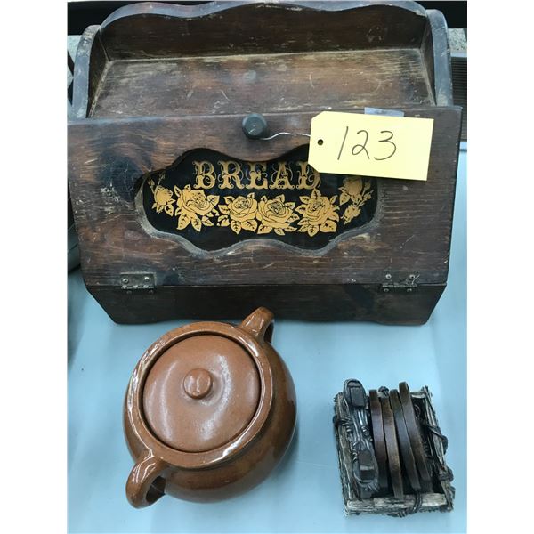 Bread Box and Brown Bean Pot