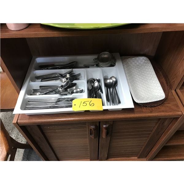 Utensils- Knives, Forks, Spoons, etc. (Bottom Left Shelf)