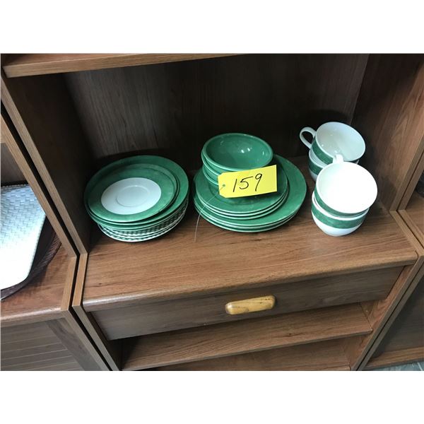 Green Plates (Bottom Centre Shelf)