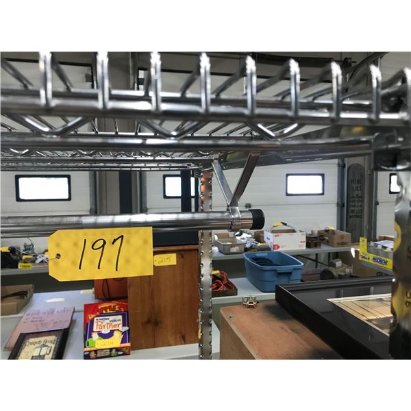 Silver Shelf on Wheels 60" X 24"