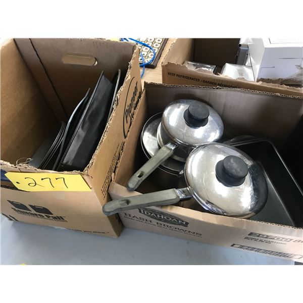 2- Boxes of Baking Trays and Pots