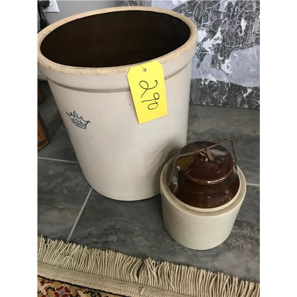 5 Gallon Crock and Jug (No cracks)