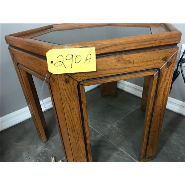 End Table, Glass Top, 24" Top