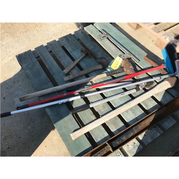 Pallet Of Tools, Hammer, Pick, etc.