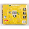 Image 2 : #3 NINTENDO N64 BOXED YELLOW CONTROLLER WORKING!