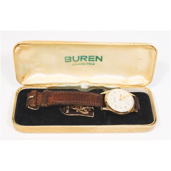 #10 SOLID 9K GOLD CASE BUREN GRAND