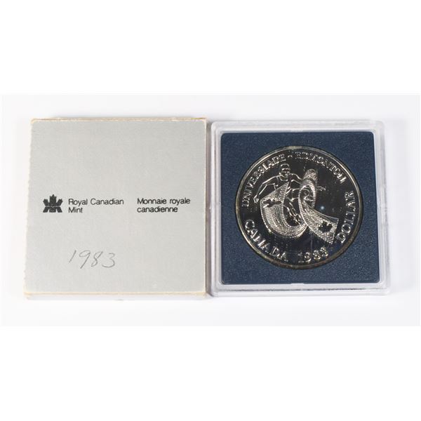 #32 1983 CANADIAN $1 WORLD UNIVERSITY GAMES IN