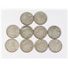 Image 1 : #47 SILVER LOT OF 10 CANADIAN DIMES 10 CENT