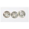 Image 1 : #54 SILVER LOT OF 3 CANADIAN 1962 25 CENT