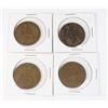 Image 1 : #101 BRITISH LOT OF 4 WORLD WAR ONE ERA ONE PENNY