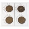 Image 2 : #101 BRITISH LOT OF 4 WORLD WAR ONE ERA ONE PENNY