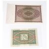 Image 2 : #129 LOT OF 2 GERMAN 10000 MARK + 10 MARK NOTE