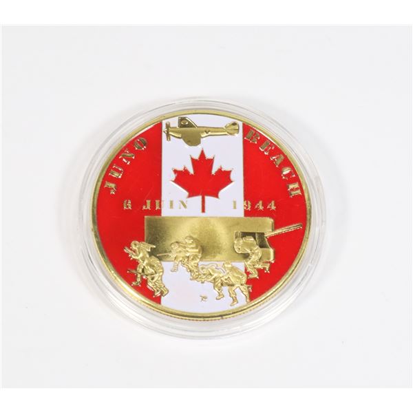 #242 COMMEMORATIVE MODERN JUNO BEACH CANADA COIN