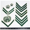 Image 1 : #330 LOT OF 6 BRITISH INSIGNIA CROWNS + RANK
