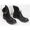 Image 1 : #406 VINTAGE POLICE ARMY BLACK BOOTS PANCO