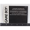 Image 1 : #1098 NINTENDO GAME BOY INFORMATION BOOKLET