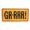 Image 1 : #1131 VINTAGE NOVELTY LICENSE PLATE "GR-RRR!"