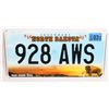 Image 1 : #1155 NORTH DAKOTA 928 AWS 2017 LICENSE PLATE