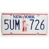Image 1 : #1167 NEW YORK 5UM 726  LICENSE PLATE