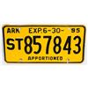 Image 1 : #1190 ARKANSAS APPORTIONED ST 857843 LICENSE