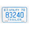 Image 1 : #1192 BRITISH COLUMBIA UTILITY TRAILER