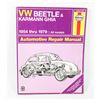 Image 1 : #1204 VW BEETLE VOLKSWAGEN 96008 REPAIR MANUAL