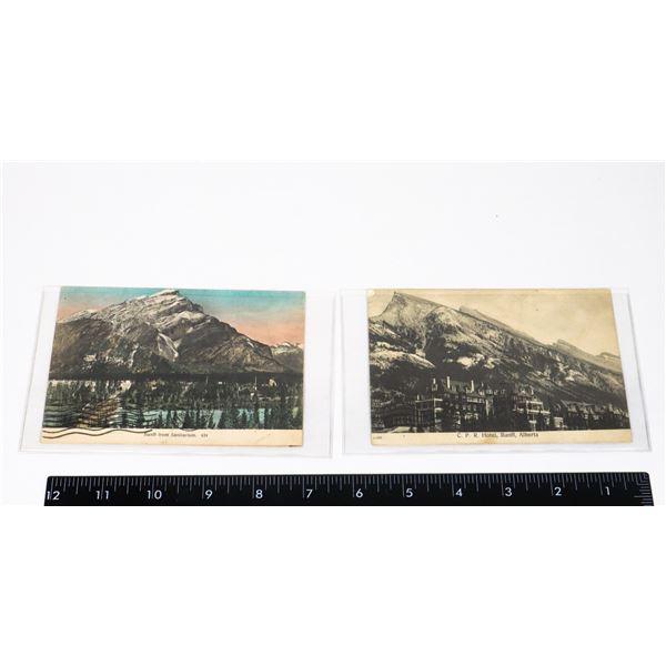 #1235 LOT OF 2 ANTIQUE BANFF ALBERTA CANADA