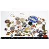 Image 1 : #1295 LARGE LOT OF ASSORTED PINS BADGES ETC