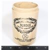 Image 1 : #1309 ANTIQUE JAR  JAMES KEILLER & SON DUNDEE