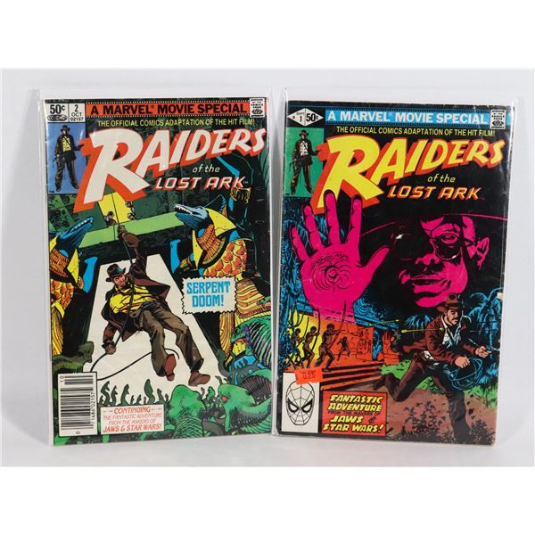 #1498 LOT OF 2 MARVEL COMICS RAIDERS OF THE