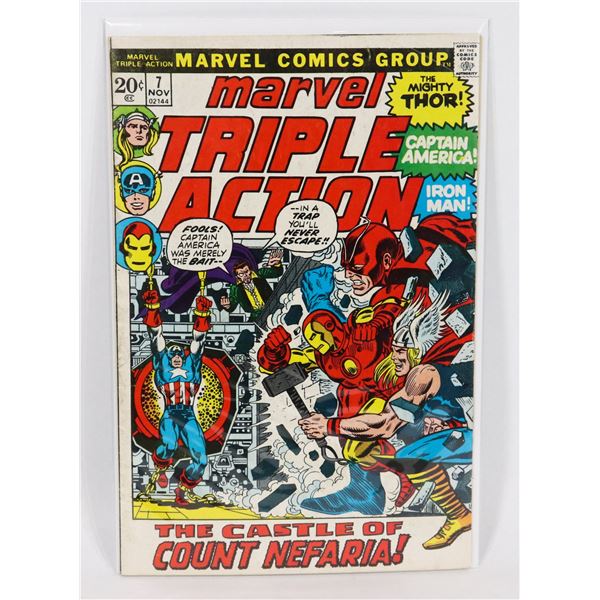 #1785 MARVEL COMICS MARVEL TRIPLE ACTION #7 1972