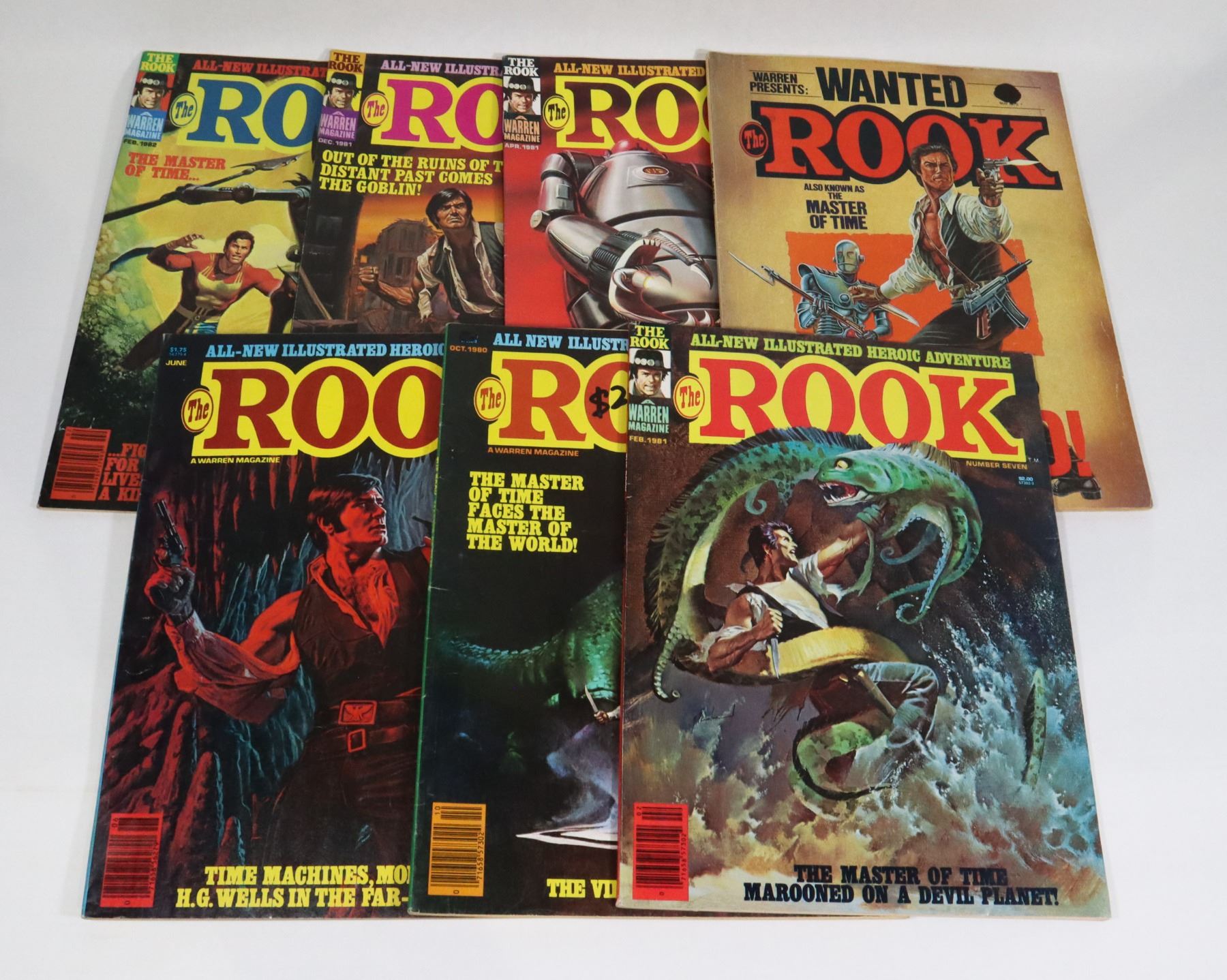 #2122 LOT OF 7 WARREN MAGAZINE THE ROOK ASSORTED