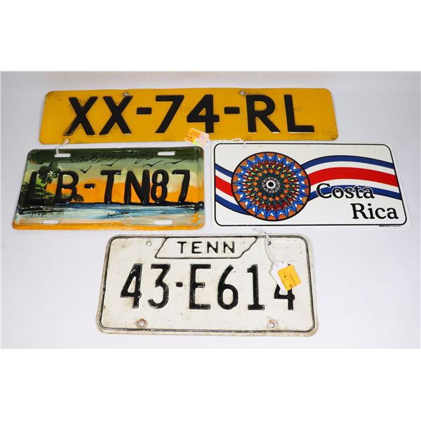 LOT OF 4 LICENSE PLATE
