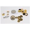 Image 1 : LARGE LOT OF MILITARY PINS AND LIBERIAN $10 COIN