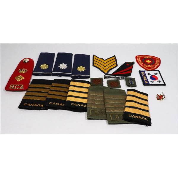 LOT OF ASSORTED MILITARY INSIGNIA/ PATCHES