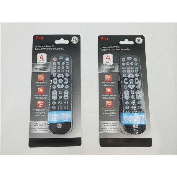 GE Pro Universal Remote with Soft LED Light (2ct)