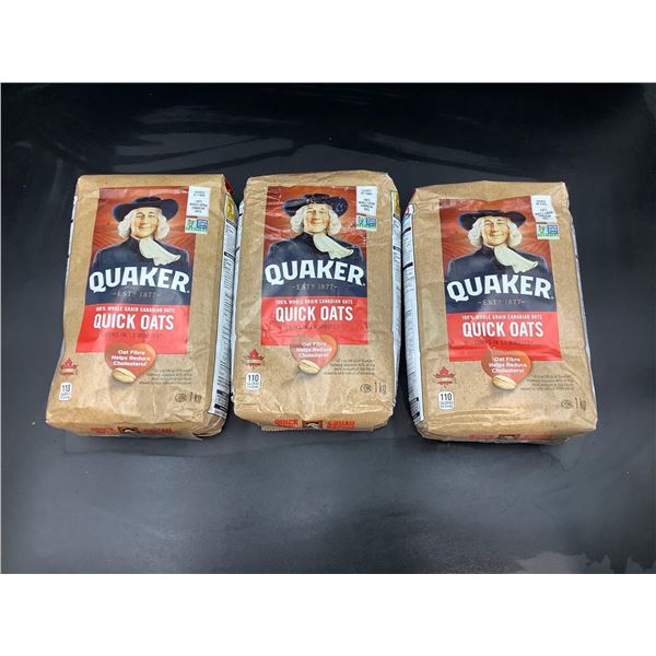 Quaker Quick Oats (3 x 1kg)