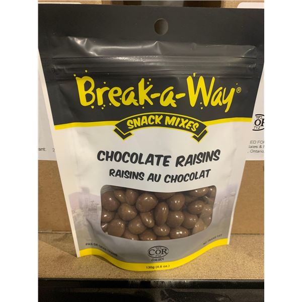 Break-A-Way Chocolate Raisins (12 x 130g)