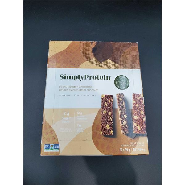 Simply Protein Snack Bars (12 x 40g) Peanut Butter Chocolate